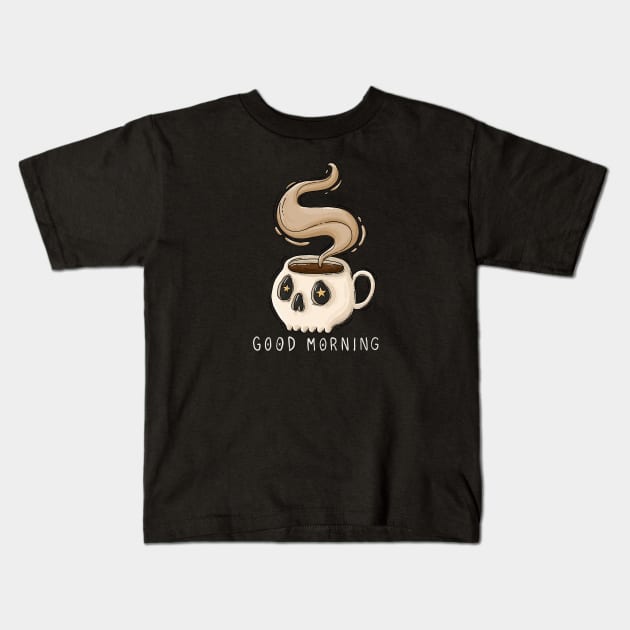 Good Morning Coffee Kids T-Shirt by Tania Tania